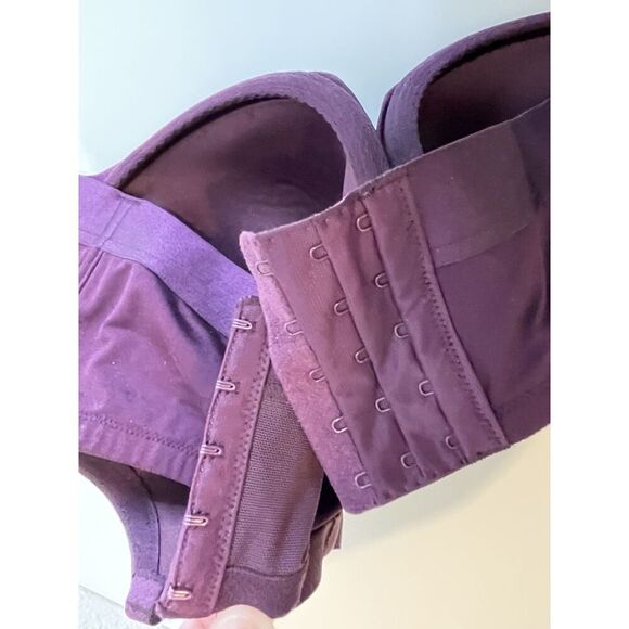 Cacique Lane Bryant Bra Lightly Lined Balconette Underwire Size 42DDD Maroon NWT - Picture 10 of 14